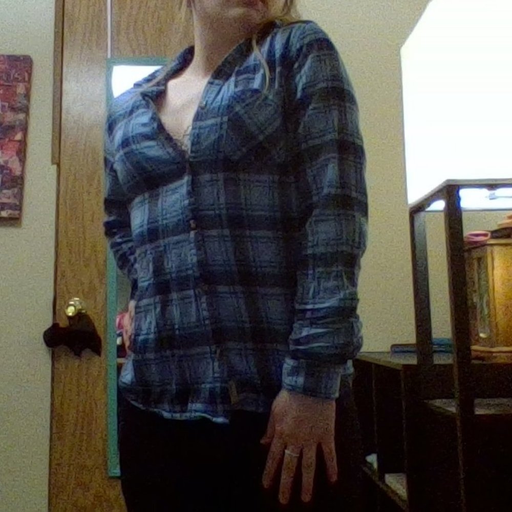 Plaid button-up Long sleeve